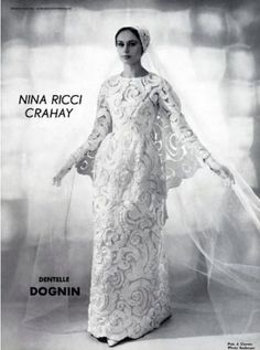 a woman in a white dress and veil on the cover of a magazine with an advertisement for donna rica cranay