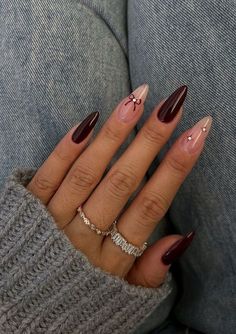 New Years Eve Nails, Simple Fall Nails, November Nails, October Nails, Nagel Tips, Her Nails, Thanksgiving Nails, White Nail, Brown Nails