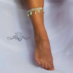 Crystal Ankle Bracelet With Hanging Stones, Belly Dance Ankle Bracelet, Anklet With Hanging Stones, Foot Bracelet for Belly Dance, Anklet - Etsy Ukraine