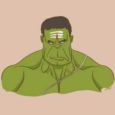 an image of the incredible hulk with his eyes closed and one eye partially open, looking like he's frowning