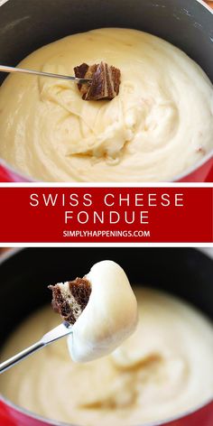 this is an image of swiss cheese fondue