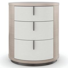 the three drawers are white and silver