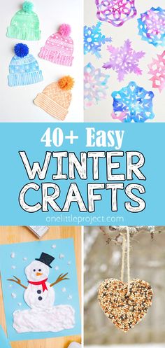 40 easy and fun winter crafts for kids that are perfect to make with the kids