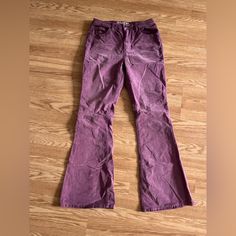 Never Worn!! Bought For A Concert And Changed My Mind. They Are Wrinkled In The Pic Just Because They Have Been The Bottom Of My Bag Of Clothes Im Selling. Wide Wale Corduroy Pants, Y2k Corduroy Pants, Casual Purple Corduroy Bottoms, Lavender Corduroy Pants, Purple Courderoy Pants, Corduroy Wide-leg Pants With Pockets, Mid-rise Purple Cotton Pants, Corduroy Wide Leg Pants, Soft Y2k