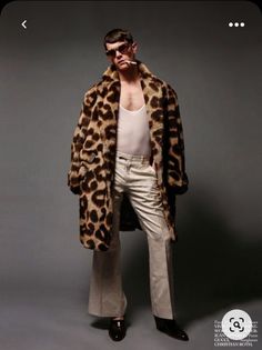 Fur Jacket Outfit, Leopard Print Faux Fur Coat, Fur Coat Men, Fur Coat Outfit, Mens Fur Coat, Leopard Print Outfits, Leopard Print Fashion, Mens Fur