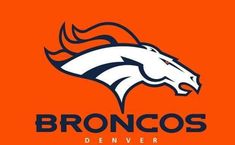 the denver football team logo on an orange background