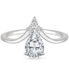 a pear shaped diamond engagement ring