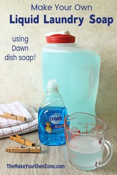 make your own liquid laundry soap using dawn dish soap