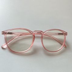 Bluelight Blocking Glasses - Non Prescription - Pink Acrylic Unworn Blue Light Blocking Good For Remote Work Womens Pink Glasses Frames, Light Pink Glasses Frames, Cute Aesthetic Glasses, Cute Pink Glasses, Pink Glasses Aesthetic, Light Pink Glasses, Clear Pink Glasses, Pink Clear Glasses, Pink Frame Glasses