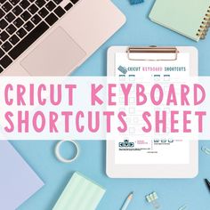 a clipboard with the words circuit keyboard shortcuts sheet on it