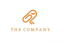 the company logo is orange and has an oval shape with a pencil in it's center