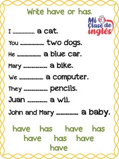 a printable worksheet for children to learn how to read the words in english