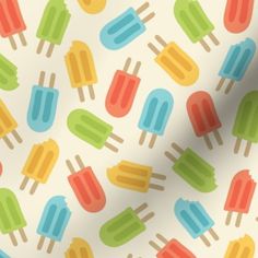 an ice cream pattern with popsicles on it