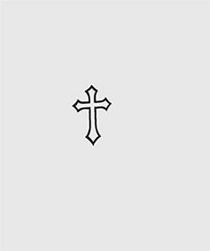 a black and white image of a cross