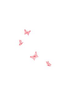 three pink butterflies flying in the sky