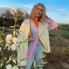 Mode Pastel, The Blonde Salad, Elsa Hosk, Stripe Shirt, The Grass, Outfits Casuales, Aesthetic Outfits