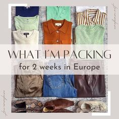 What I'm Packing for 2 Weeks in Europe & the UK: My Spring Travel Capsule What To Pack For 2 Weeks In Europe Fall, Packing For 2 Weeks, Travel Capsule Wardrobe Spring, Spring Travel Capsule, 2 Weeks In Europe, Cruise Wardrobe, Coastal Chic Style, Packing Wardrobe, Holiday Capsule Wardrobe