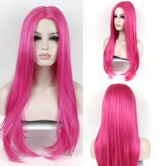 Excited to share the latest addition to my #etsy shop: Luxurious LACE FRONT High-Heat Synthetic Fiber Straight Hot Pink Wig https://etsy.me/2XjAOZi #pink #pinkwig #hotpinkwig #bellawig #longwig #wig #highheatfiberwig #syntheticwig #cosplaywig Hot Pink Wig, Part Wigs, Center Part, Quality Wigs, Pink Wig, Ombre Wigs, Black Hot Pink, Hair Replacement, Handmade Lace