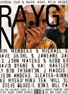 the back cover of rayg magazine featuring two men on their cell phones and one man holding