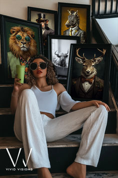 Bold animal-inspired art pieces displayed in a modern setting, perfect for creating a striking and stylish space Clothing Female, Brand Photography, Animals Art, Christmas Wall Art, Gallery Art, Mental And Emotional Health, Half Bath, Christmas Wall, Beautiful Wall Art