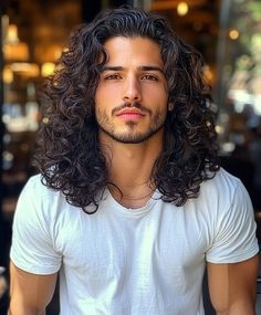 Curly Man Haircut Long Long Curly Hair Men, Enhance Natural Curls, Men's Curly Hairstyles, Vintage Makeup Looks, Man Bun Hairstyles, Guy Haircuts Long, S Curl, Stylish Haircuts, Curly Hair Men