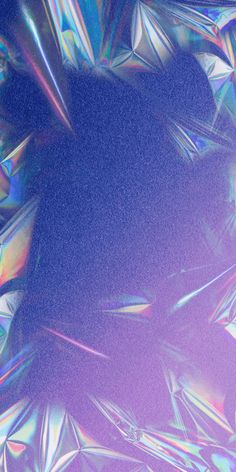 an abstract image of metallic foil with blue and purple colors in the background, as well as a black cat's head