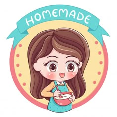 Chef Girl, Chef Cartoon, Kitchen Cartoon, Cartoon Chef, Baking Logo Design, Cute Bakery, Girl Smiling