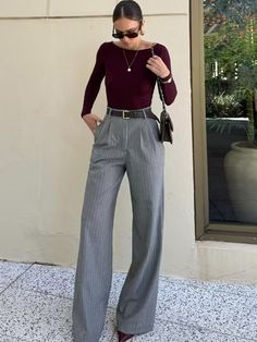 Y2K TRAF 2 Colors Women Pants 2024 Spring Summer High Waist Wide Leg Loose Trousers Ladies Casual Celebration Of Life Outfit, Cute Work Outfits, Winter Inspo, Office Outfits Women, Outfit Inspo Casual, Event Outfit, Trendy Fall Outfits, Interview Outfit, Looks Chic