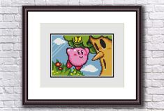 Kirby - cross stitch pattern, not the completed work. Pattern : On 14-count aida the design measures 5.14w X 3.57h inches/ 13.06w X 9.07h cm / 72w X 50h Stitches. Sizes will change with count size. Don't forget to add room for a border, generally 2-3 inch on each of the four sides. Design used 15 DMC thread colors. Types of stitches: Cross stitch only. This PDF pattern Included: - color image of the finished design, - floss list, - symbol chart, - color symbol chart, - one page for computer or s Kirby Cross Stitch, Video Game Cross Stitch, Game Cross Stitch, Cross Stitch Spring, Spring Breeze, Types Of Stitches, Pixel Pattern, Dmc Thread, Super Star