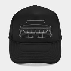 A classic pickup -- Choose from our vast selection of Trucker hats to match with your favorite design to make the perfect custom graphic Hat. Customize your color! For men and women. White Trucker Hat, Trucker Hats, Hat Designs, Trucker Hat, Ford, Men And Women, For Men, Hats, Photography