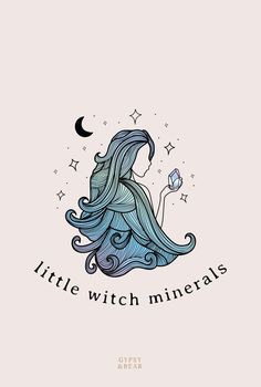 hand drawn mermaid with holding a crystal surrounded by stars and a moon Witchy Logo Ideas, Witch Logos Ideas, Fortune Inktober, Witch Logos, Mermaid Logo Design, Magic Logo Design, Witchy Logo, Tarot Logo, Magical Logo