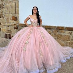 ad eBay - Find many great new & used options and get the best deals for Princess Pink Quinceanera Dress Off Shoulder Sweet 15 16 Prom Party Ball Gowns at the best online prices at eBay! Free shipping for many products! Moda2000 Quince Dresses Pink, Quinceanera Dresses Pink And Gold, Pink And White Quinceanera Dresses, Pastel Pink Quinceanera Dresses, Sweet 16 Dresses Pink, Mascarade Party Outfit Dresses, Pink 15 Dresses Quinceanera, Moda2000 Quince Dresses, Baby Pink Quinceanera Dresses