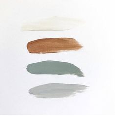 four different shades of paint sitting on top of each other