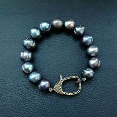 Great Shopping K122712 8 11mm Black Pearl Bracelet, Jewelry Black Pearl Jewelry, Black Pearl Bracelet, Pearl Bracelet Jewelry, Black Diamond Bracelet, Double Chain Bracelet, Double Chain, Bracelets And Charms, Bracelet Jewelry, Black Pearl