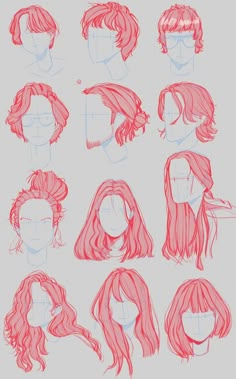 the different types of hair and how to draw them