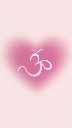 a pink heart shaped object with the number three in it's center on a light pink background