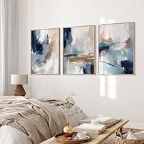 Bedroom Scandinavian, Modern Apartment Living Room, Modern Apartment Decor, Art Brush, Blue Abstract Art, Artwork For Living Room