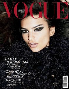 a magazine cover with an image of a woman in fur coat on the front page