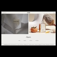 the homepage for an organic cosmetics brand is shown in three different images, including one with