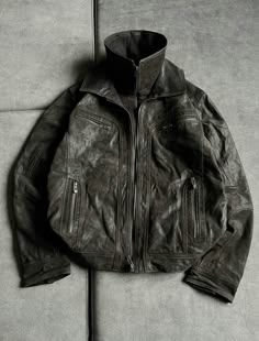 Vintage Biker Jacket For Streetwear With Zip Detail, Y2k Leather Jacket Outfit Men, Vintage Distressed Leather Jacket For Streetwear, Vintage Leather Biker Jacket For Streetwear, Winter Grunge Leather Outerwear, Guys Clothing Styles, Fantasy Dress, Recycle Clothes