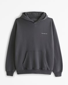 Classic popover hoodie in our softAF fleece fabric and oversized-fit silhouette, featuring HD micro-logo detail at left chest, front pouch pocket and banded hem and cuffs. Abercrombie Hoodie, Abercrombie Men, 2024 Christmas, Hoodie Top, Pullover Sweatshirts, Christmas List