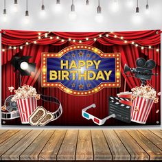 PRICES MAY VARY. Cloth XTRALARGE - 72X44 INCH MOVIE NIGHT BIRTHDAY BANNER: This Movie theme backdrop will Light up your next movie birthday party decorations. Perfect for movie theatre birthday party decorations or movie theme party decorations. This banner features bright and bold lettering and also popcorn decorations that will add a touch of Hollywood glamour to any room. Measuring 72x44 Inch, this banner is the perfect size for any wall, making the perfect movie theater birthday banner for y Movie Night Backdrop, Movie Night Banner, Movie Theme Party Decorations, Hollywood Backdrop, Backdrop Lights, Hollywood Party Decorations, Movie Night Decorations, Hollywood Party, Lights Camera Action