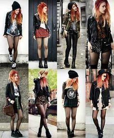 Grunge Outfit Ideas, Punk Fashion Women, 80s Punk Fashion, Punk Style Outfits, Look Grunge, Punk Rock Outfits, Fest Outfits, Grunge Outfit, Aesthetic Grunge Outfit