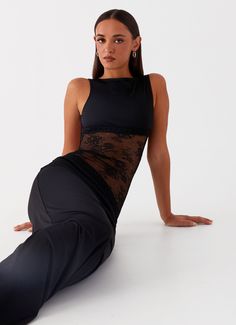 Lucinda Maxi Dress - Black Maybe Next Time, Birthday Inspo, Casual Summer Tops, Fall Inspo, Rounded Neckline, Strapless Mini Dress, Style Maxi Dress, Big Shot, Cutout Dress