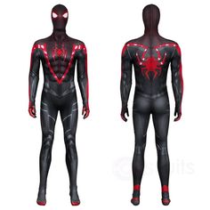 Spider-Man 2 Cosplay Costumes Miles Morales Cosplay Jumpsuit - CosSuits Ps5 Miles Morales, Miles Morales Cosplay, Spider Man 2 Ps5, Spider Man 2, Man Character, Miles Morales, Halloween Cosplay, Marvel Spiderman, Artificial Leather