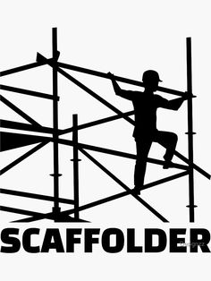 scaffolder at work silhouette