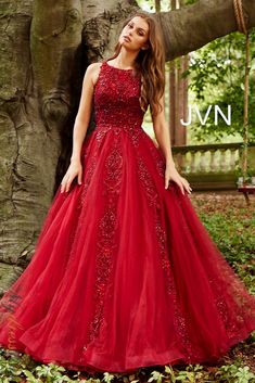 Ballgown Prom Dress, Gown Party Wear, Jovani Prom, Long Gown Dress, Royal Dresses, Prom Dresses Modest, Pageant Gowns, Cute Prom Dresses, Red Gowns