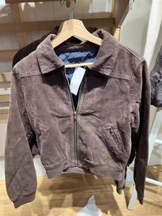 Casual Women Jacket 2023 Autumn Fashion Ladies Vintage Brown Corduroy Short Comfortable Zipper Chic Tops, Corduroy Shorts, Women Jacket, Brown Corduroy, Chic Top, Womens Tops Summer, Cotton Coat, 2023 Autumn, Zipper Jacket