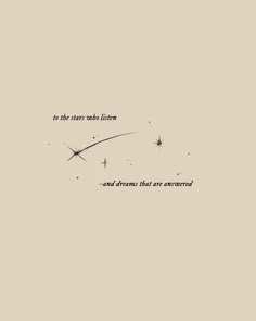 an image of the sky with stars and a quote written in black ink on it