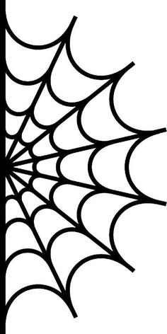 a black and white drawing of a spider web